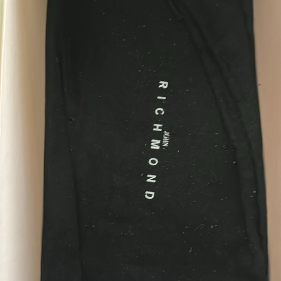 Black n white slightly used John Richmond 4inch stiletto heel halter back strap - Picture 6 of 11